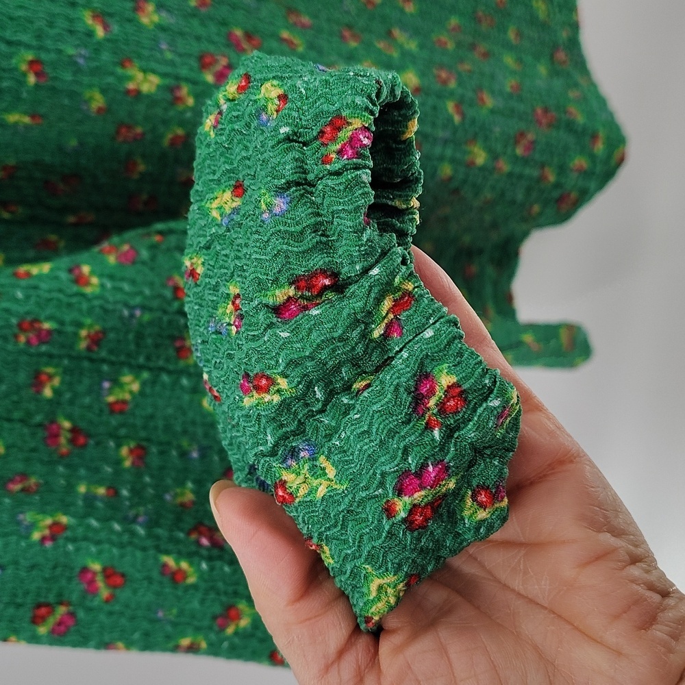 Loft Pullover Blouse Size Medium Green Stretch Fl… - image 5